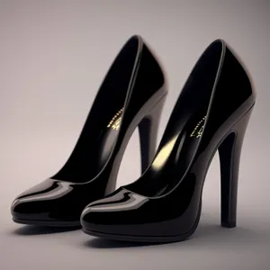 Stylish Black Leather High Heel Shoes