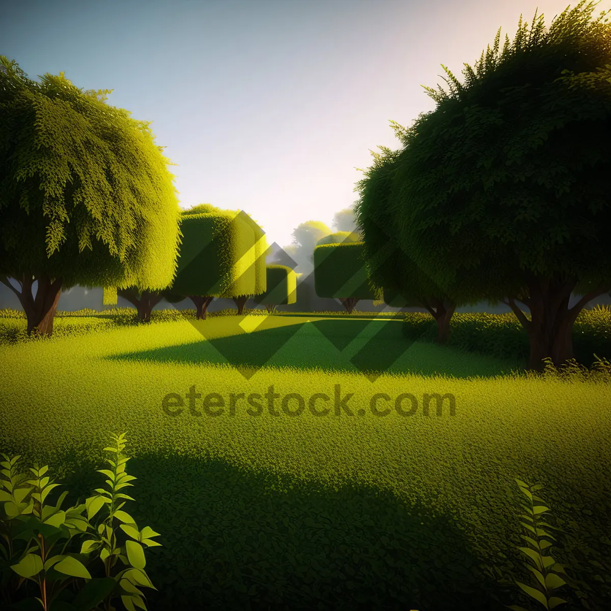 Picture of Bountiful Summer Landscape with Vibrant Rapeseed Fields