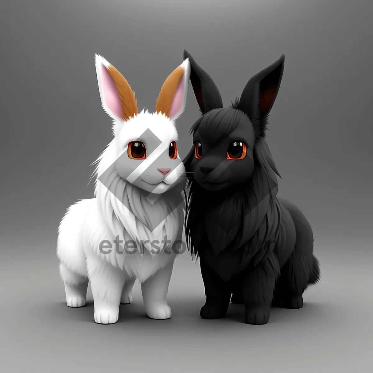 Picture of Fluffy Bunny Rabbit - Adorable Easter Pet with Big Eyes