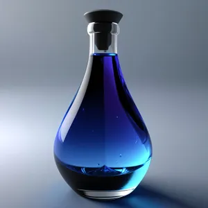 Glass Bottle with Transparent Liquid, Wine, Alcohol
