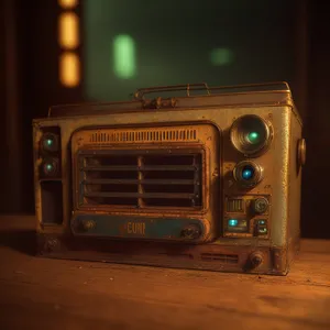 Vintage Radio Receiver - Retro Technology for Broadcasting