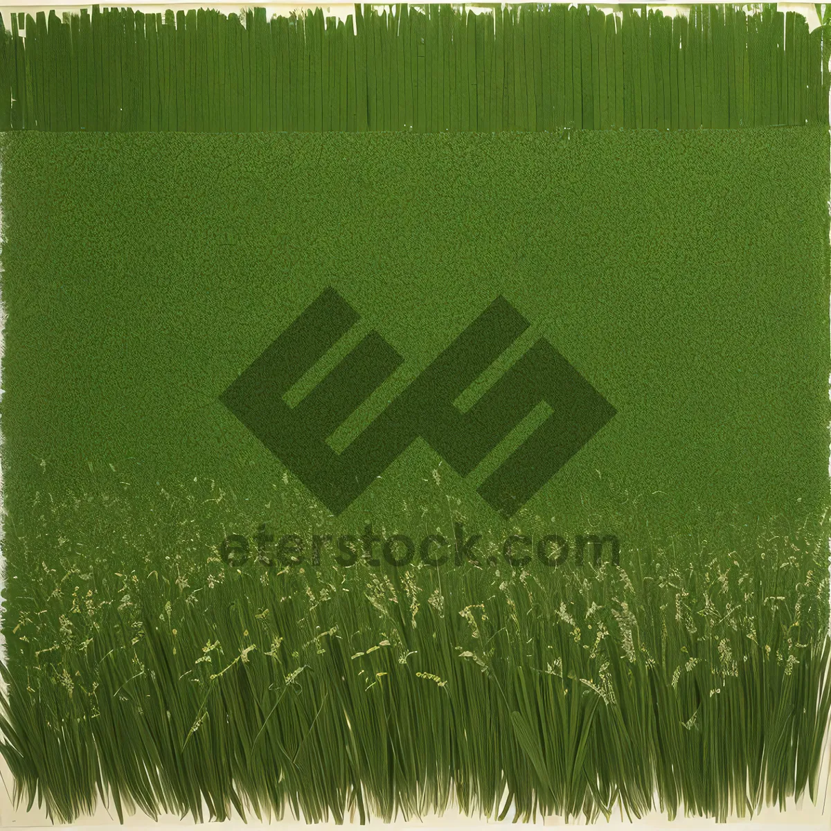 Picture of Vibrant Green Summer Meadow with Textured Grass