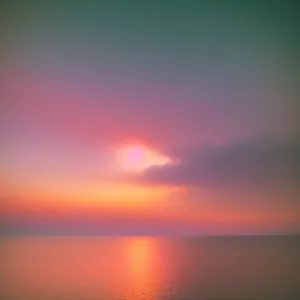 Serene Sunset over the Ocean
