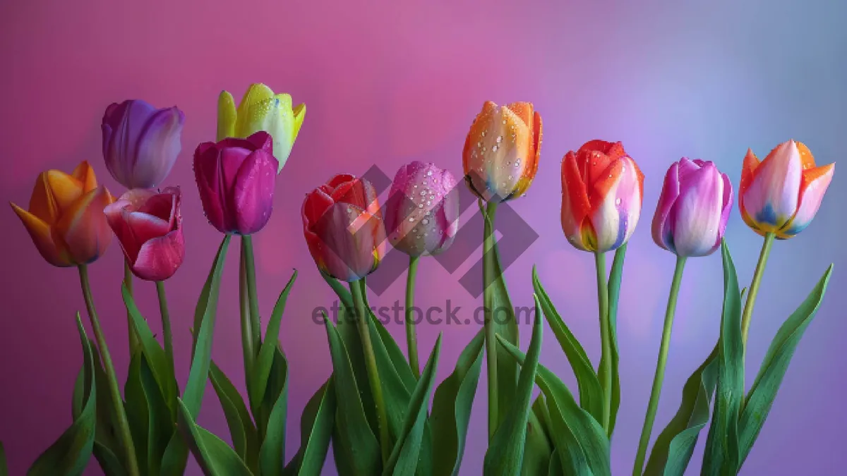 Picture of Vibrant orange and yellow tulip bouquet