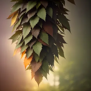 Sunlit Maple Oak: Vibrant Summer Forest Foliage