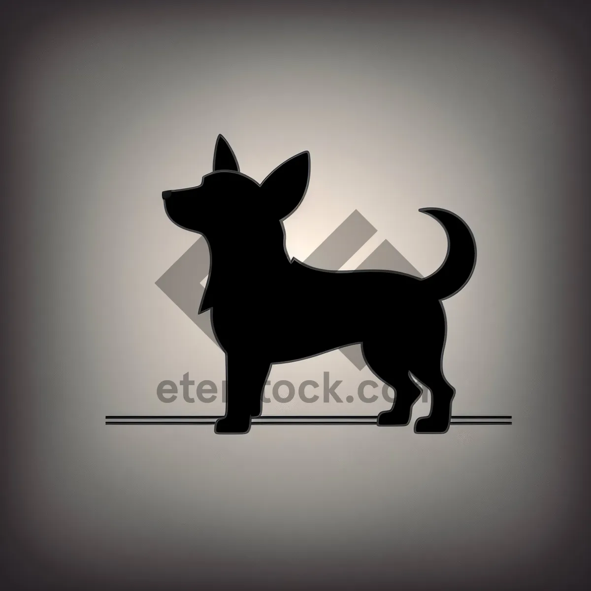 Picture of Black Silhouette of a Sporty Kitty