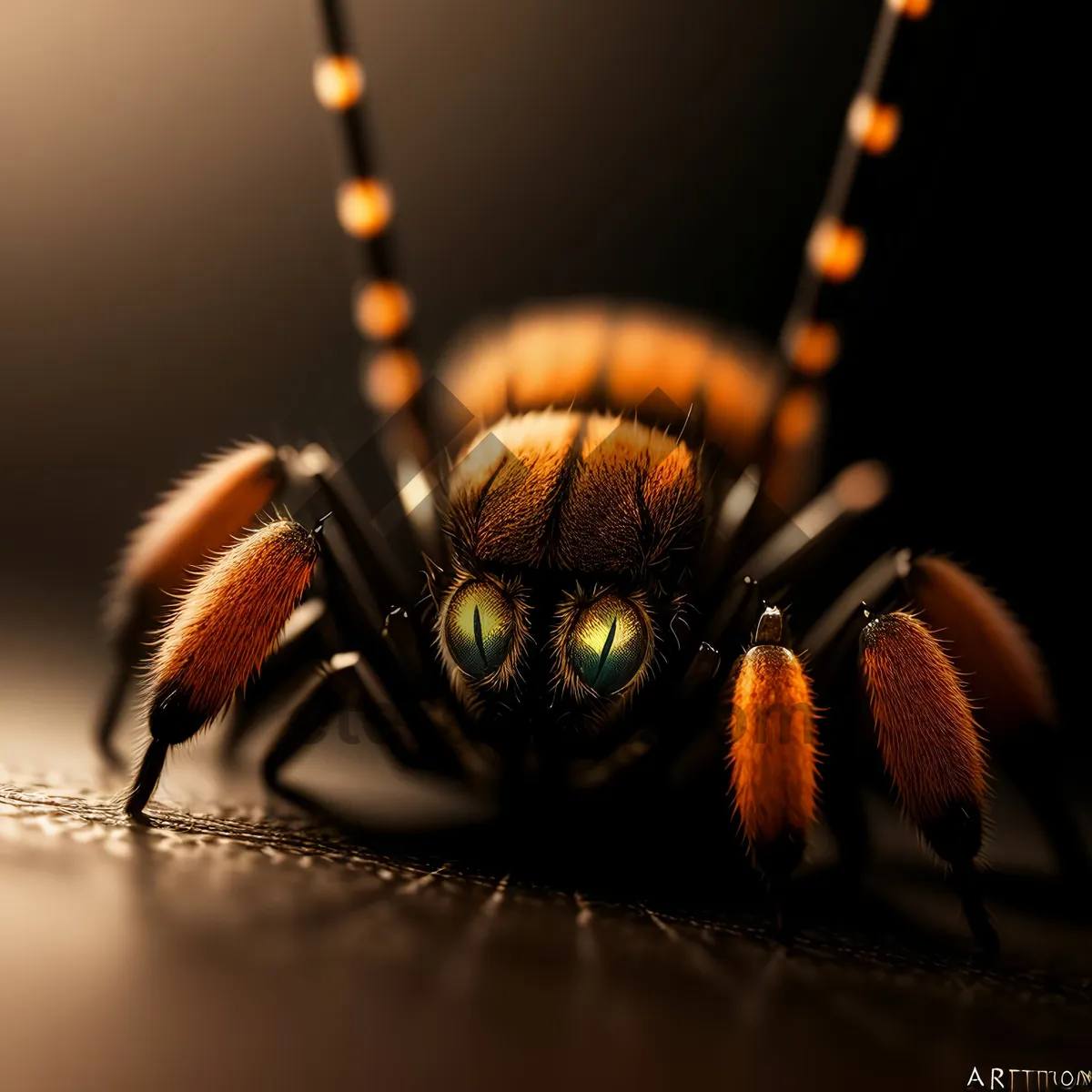 Picture of Close-up of a Black Mosquito on Leaf