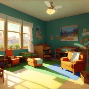 Modern Living Room with Stylish Furniture and Cozy Ambiance.