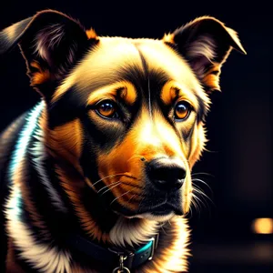 Adorable Border Collie Puppy in Studio Portrait