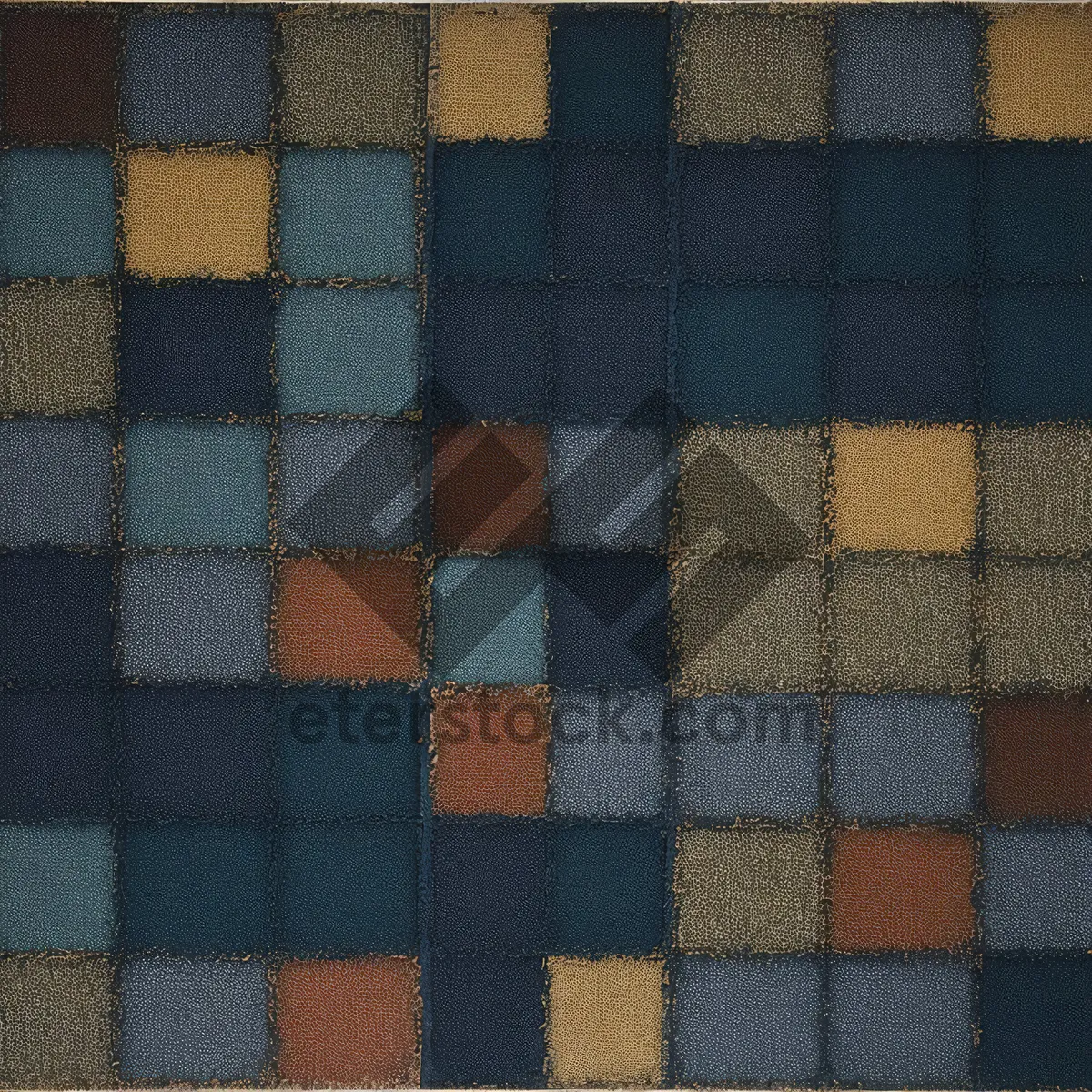 Picture of Retro checkered fabric texture - seamless square pattern