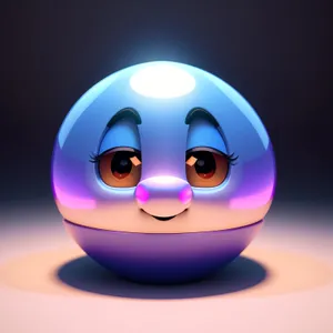 Cartoon Happy Face Icon with 3D Expressions