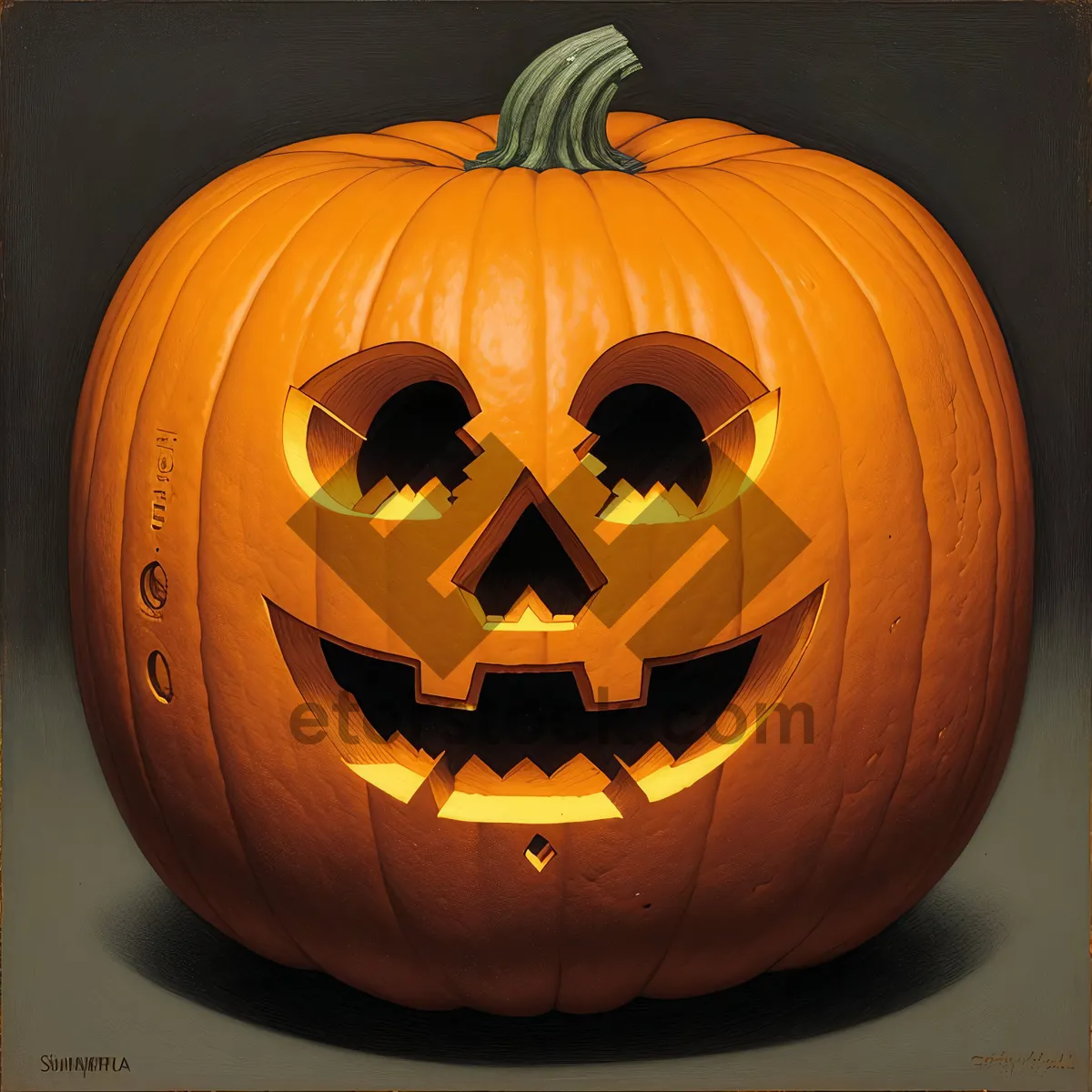 Picture of Spooky Smiling Pumpkin Lantern