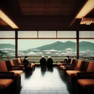 Modern Interior Design with Wooden Furniture in Luxury Home