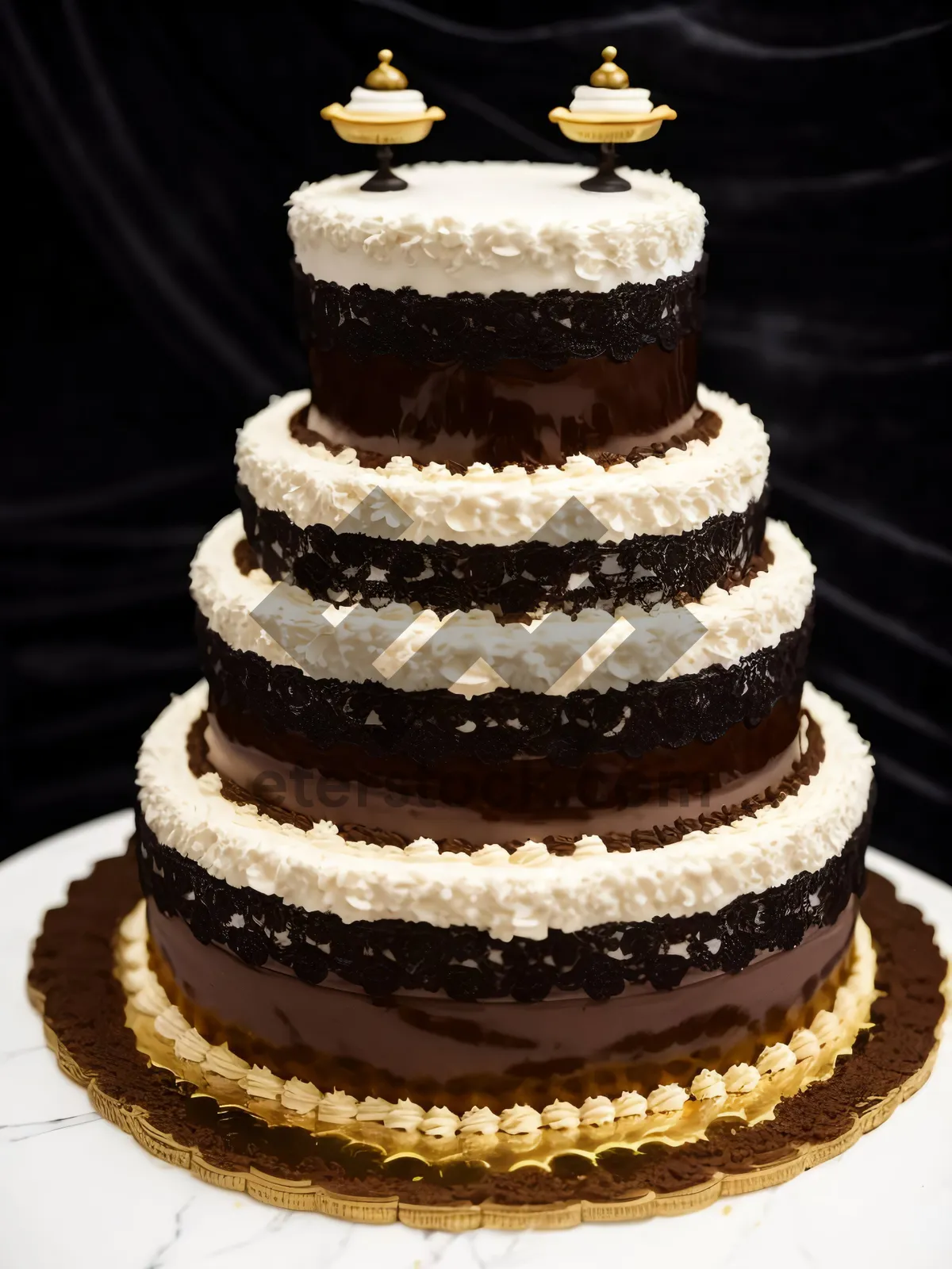 Picture of Delicious Chocolate Cream Cake - Gourmet Bakery Treat