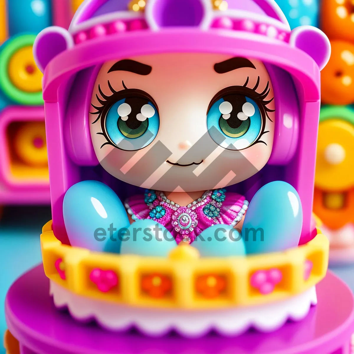 Picture of Cheerful Jelly Fun: Playful Cartoon Virus Art Toy