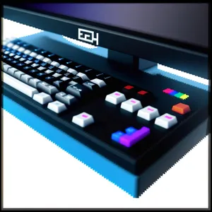 High-Tech Calculator and Abacus Device with Keyboard