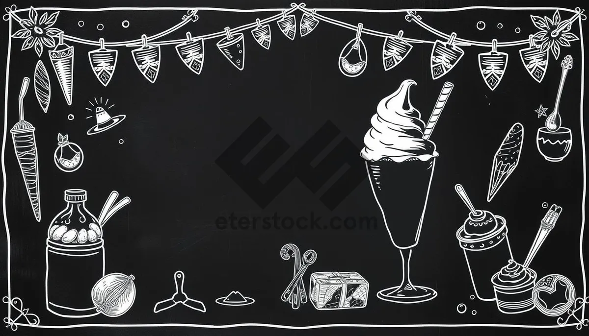 Picture of Black Floral Silhouette Graphic Art Design Element