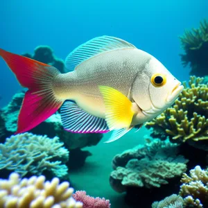 Colorful Marine Life in Exquisite Coral Reef