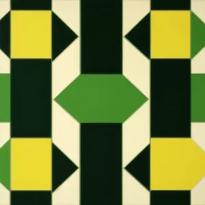 Geometric 3D tile country pattern symbol sign