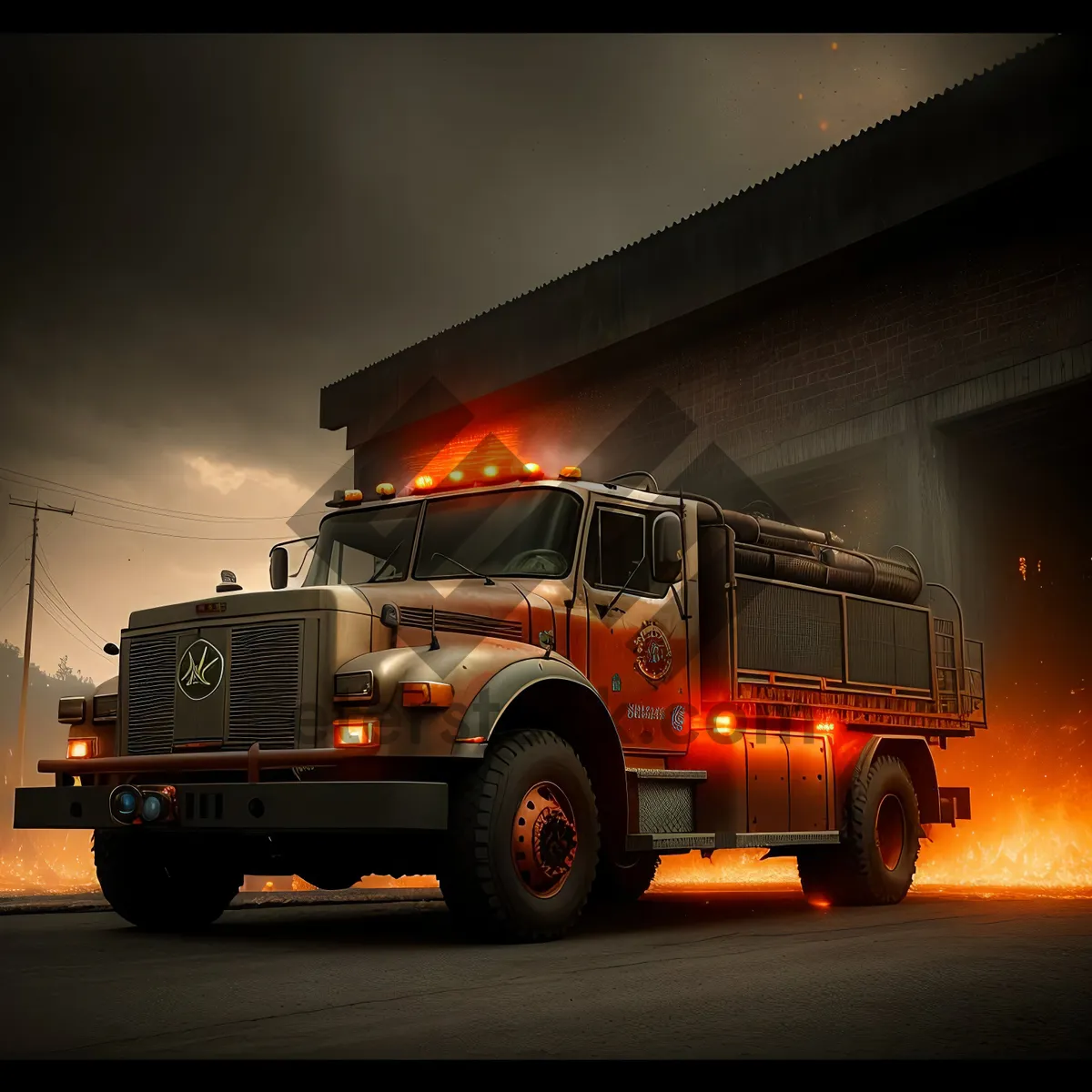 Picture of Snowplow Truck Clearing Highway During Winter Season