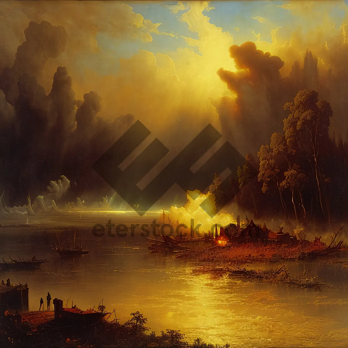 Picture of Majestic Sunrise Over Ocean