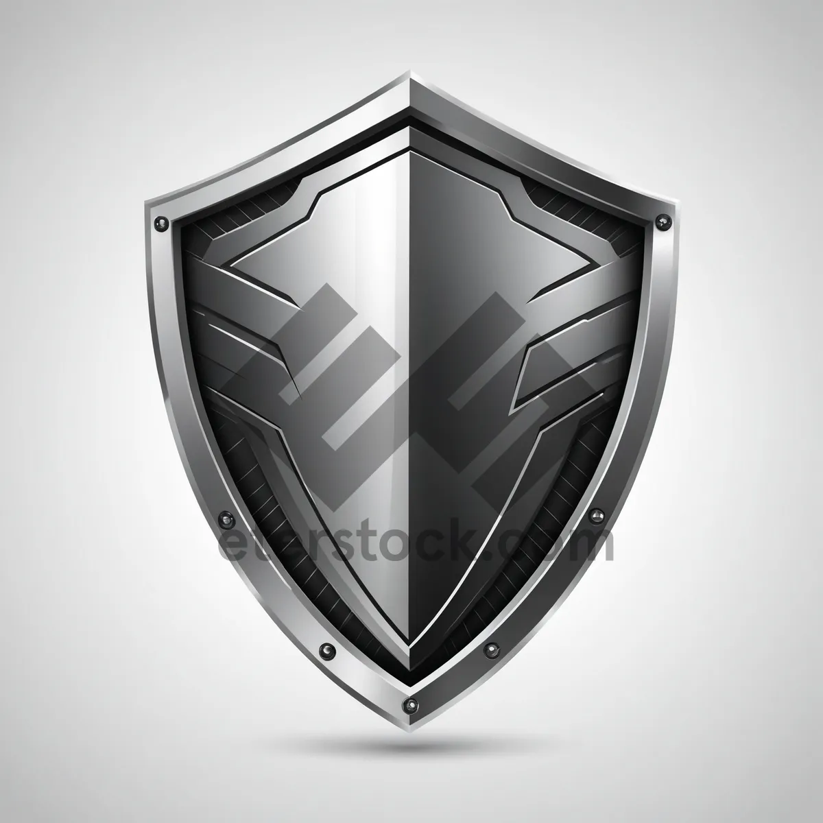 Picture of Shiny 3D heraldic shield emblem icon.