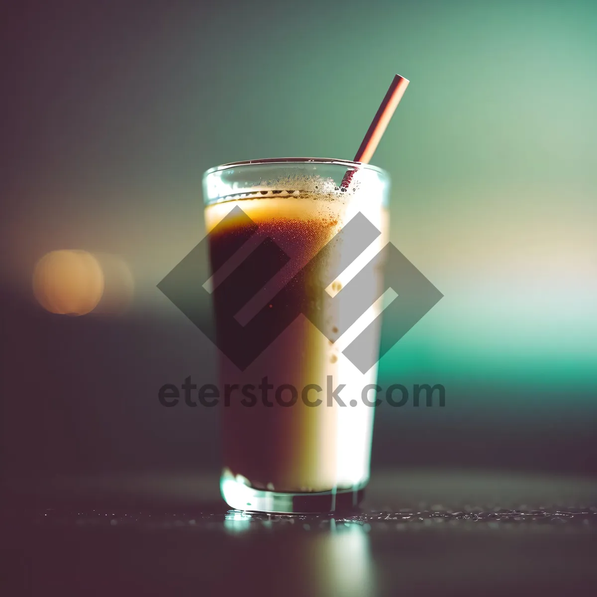 Picture of Refreshing Cold Beverage with Ice in a Glass