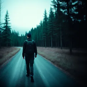 Winter Unicycle Adventure in the Snowy Forest