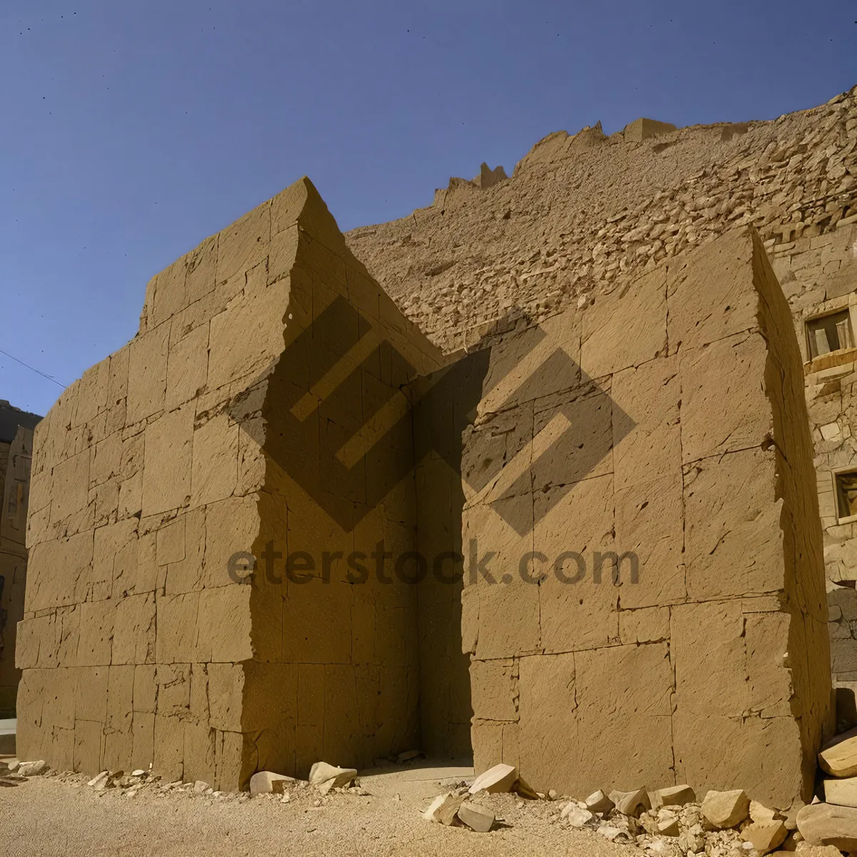 Picture of Medieval Fortress on Desert Sand