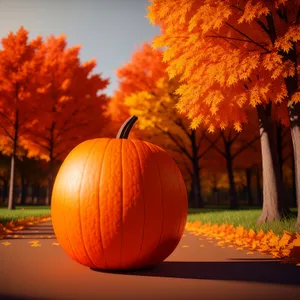 Autumn Harvest: Vibrant Pumpkin Squash Decoration