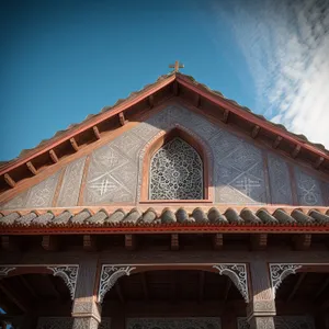 Ancient Tile Roof atop Historic City Church