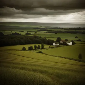 Vast Summer Steppe - Serene Land with Rolling Clouds