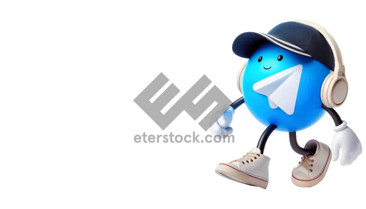 Picture of Cartoon 3D Guy Skateboard Clip Art Character