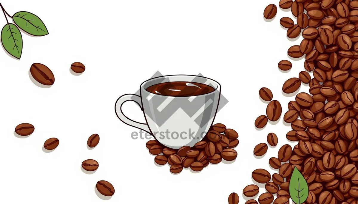 Picture of Morning Espresso in Black Cup on Saucer