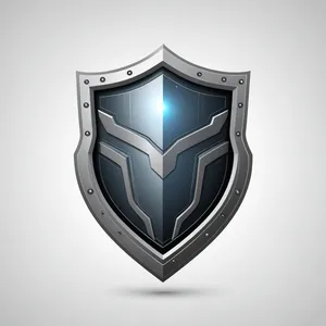 Shiny heart shield icon design