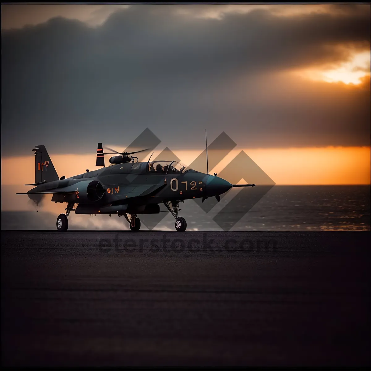 Picture of Warship in the Sky: Military Aircraft Carrier