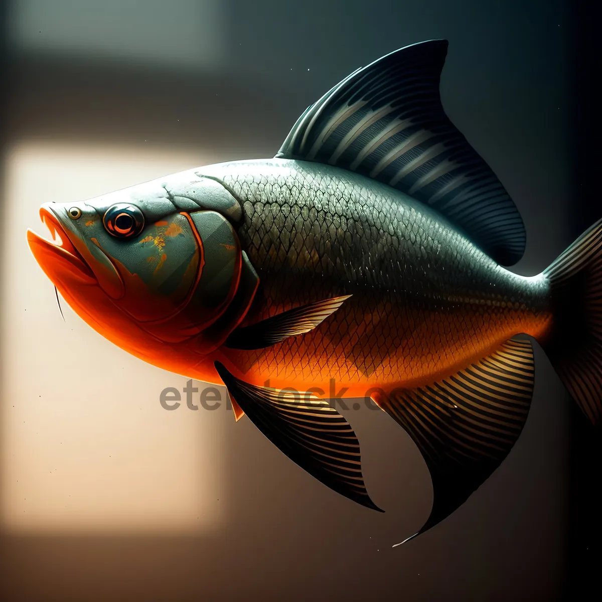 Picture of Colorful Aquarium Fish in Seawater