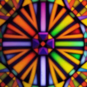 Colorful Geometric Fractal Pattern Wallpaper