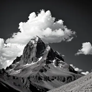 Snow-capped Peak in Majestic Glacier Landscape