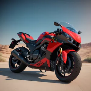 Speed Demon: Racing Motorbike with Stylish Helmet