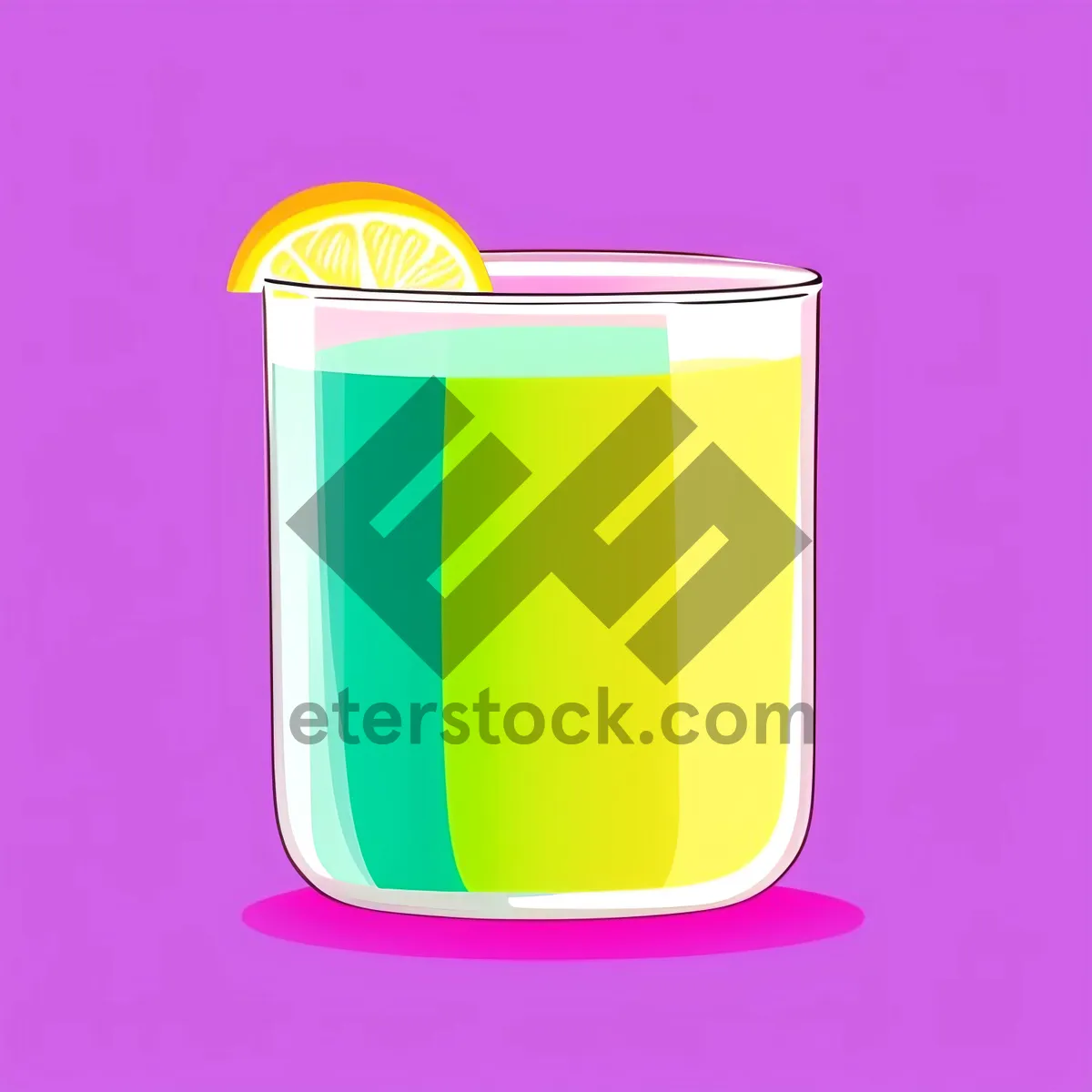 Picture of Yellow Beverage Container - Glass Cup