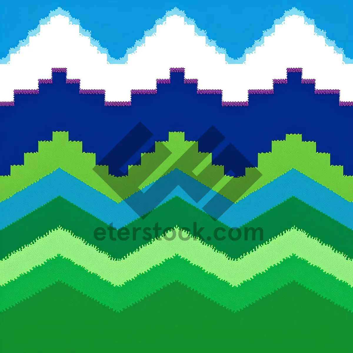 Picture of Pixelated Mosaic Design: Geometric Art Wallpaper