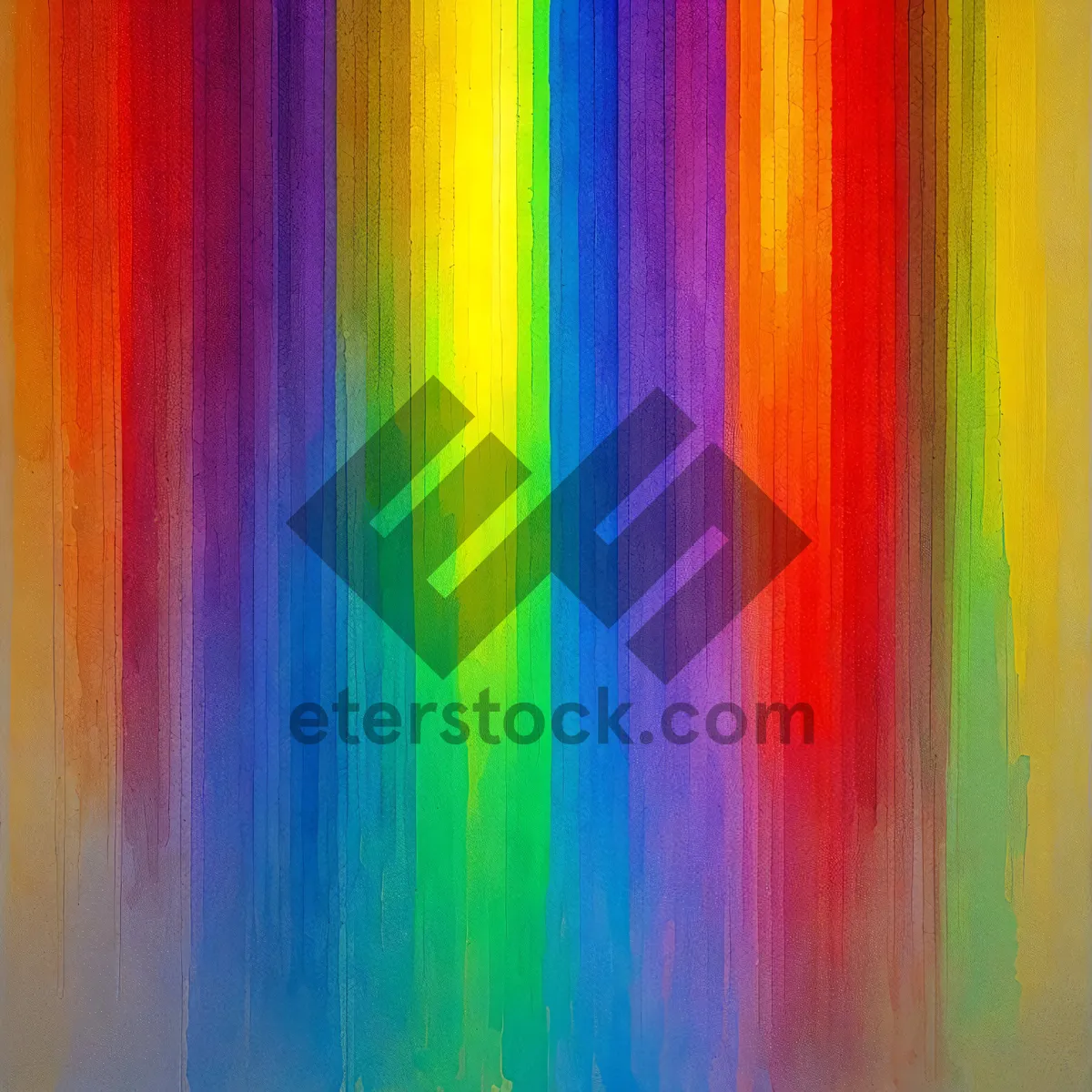 Picture of Vibrant Rainbow Striped Colorful Line Art