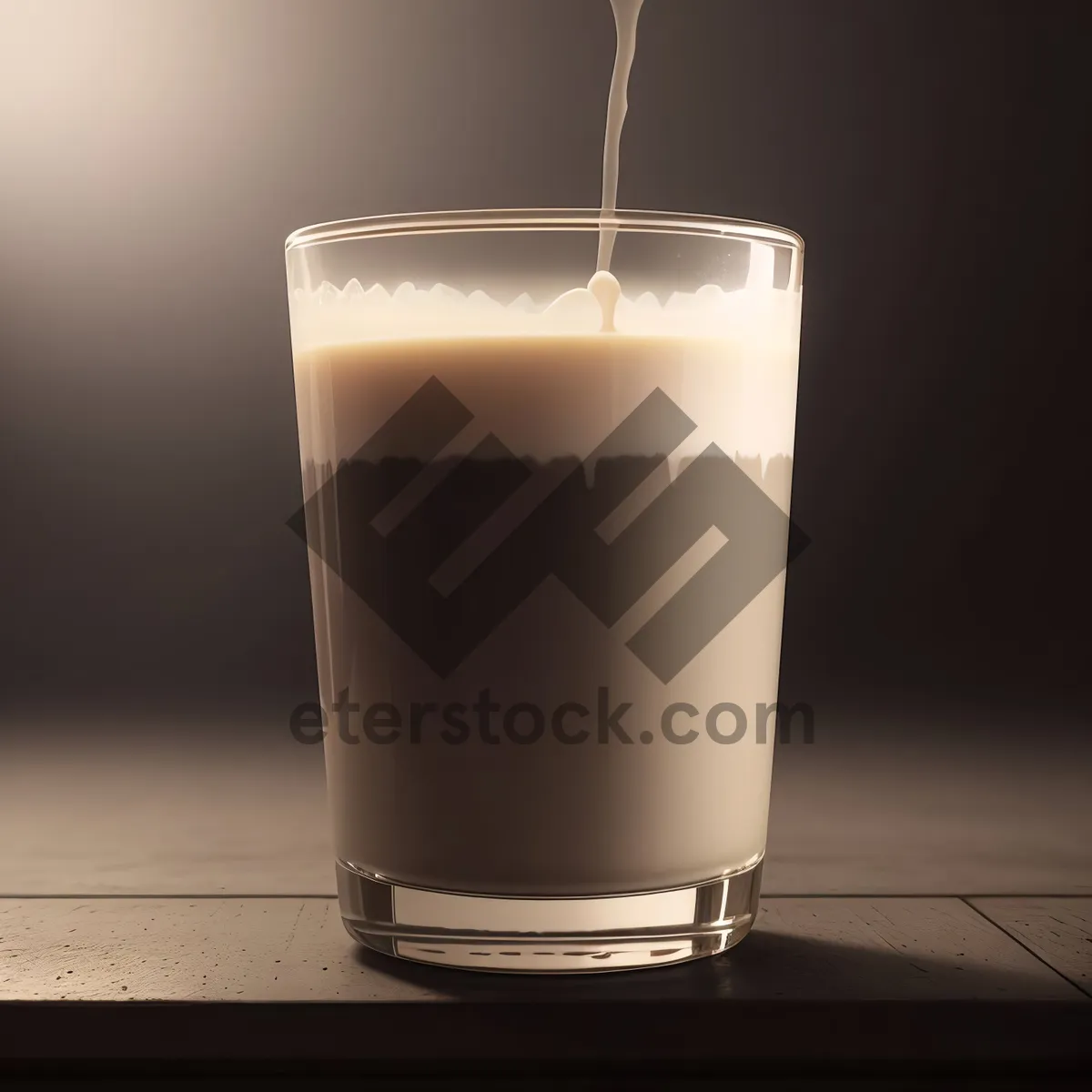 Picture of Refreshing milkshake with chocolate and frothy foam