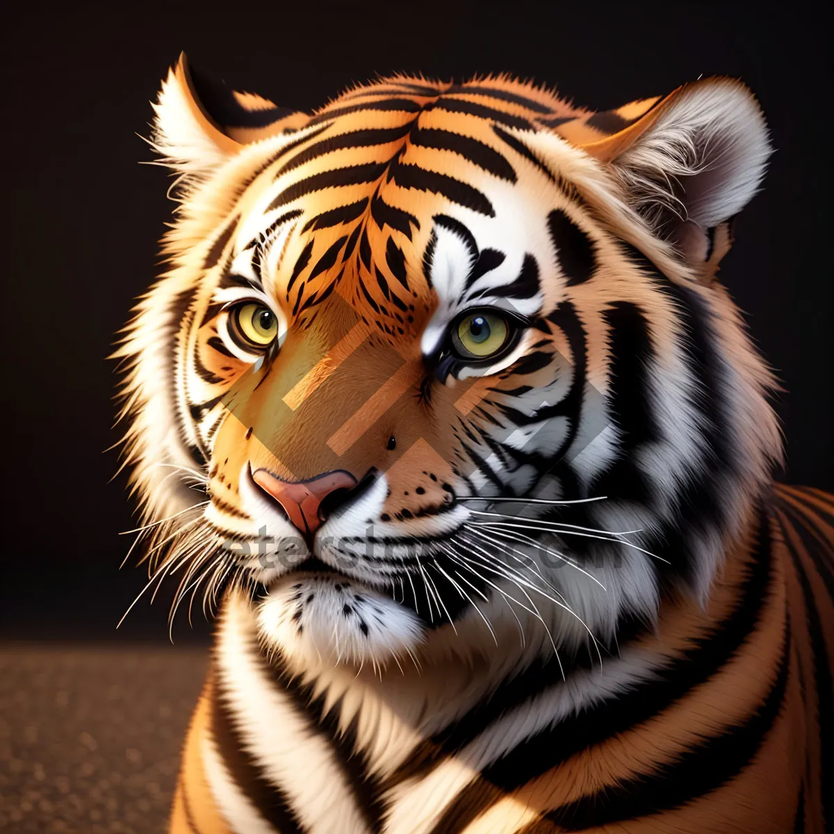 Picture of Fierce Tiger Cat with Striking Stripes