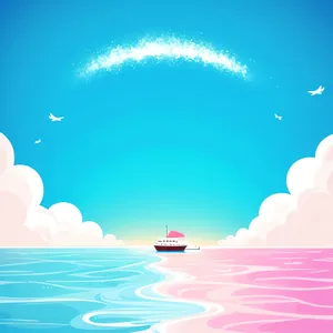 Vibrant Sky Cartoon Design