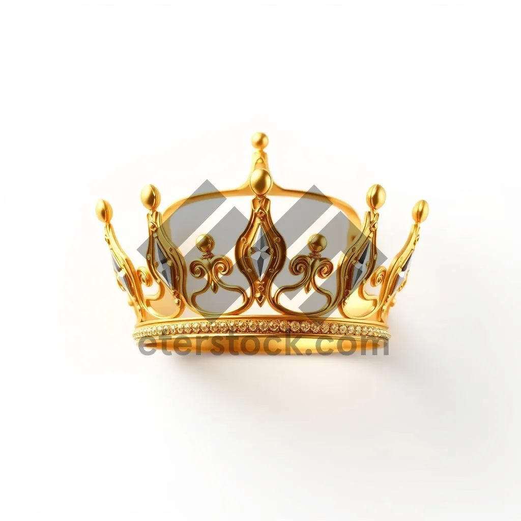 Picture of Golden Crown Heraldry Symbol Decoration Retro Icon