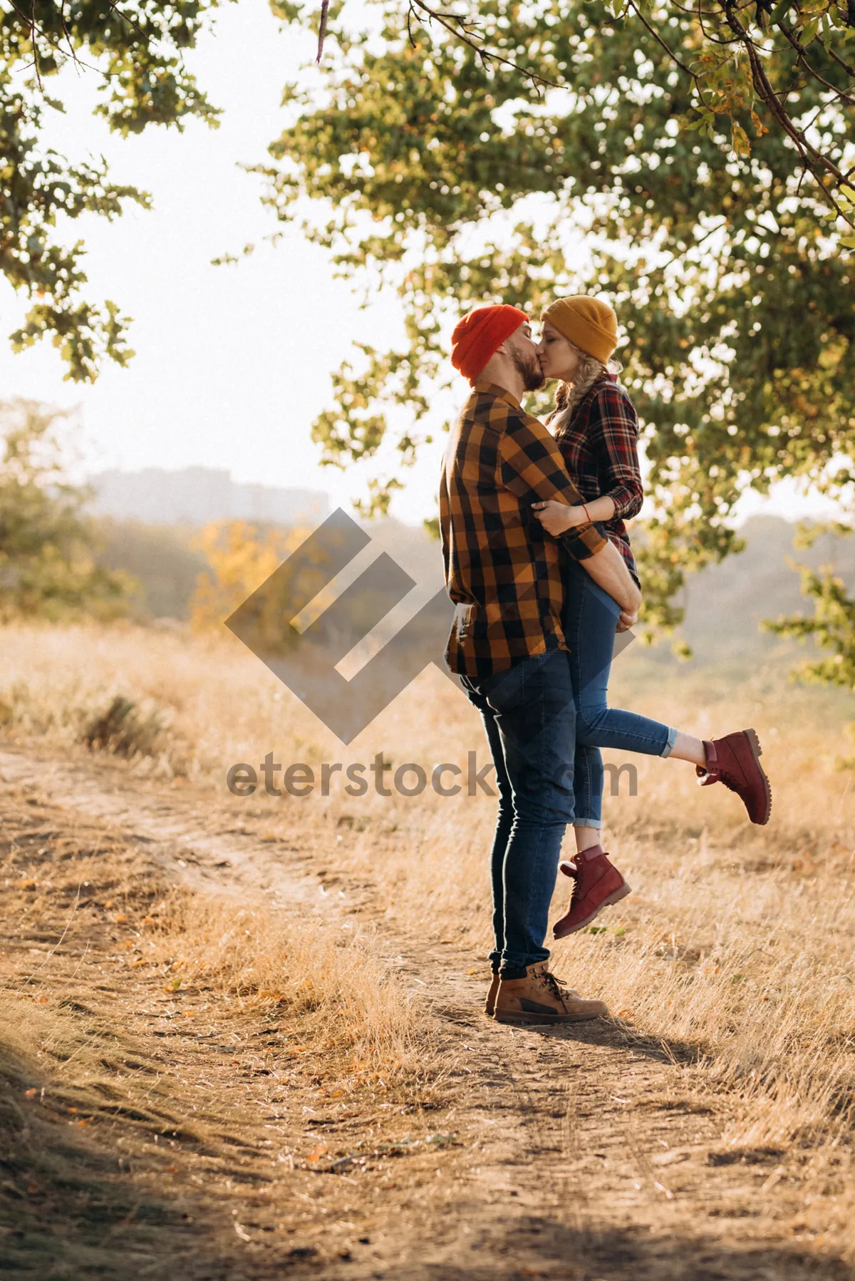 Picture of Happy Male Farmer Enjoying Outdoors in Field Among Grass