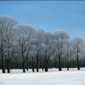 Winter Wonderland: Tranquil Snowy Landscape