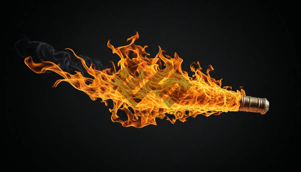 Picture of Fiery abstract orange flame and light art design
